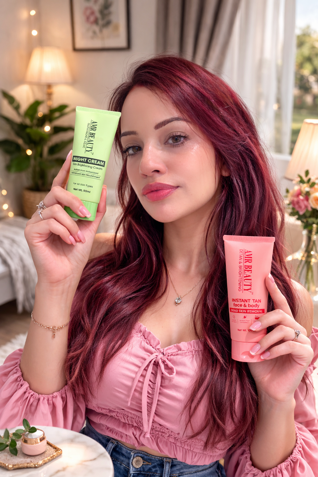 Combo of 2ps Amr Beauty Night Cream and Amr Beauty face And Body Tan Wash ✅